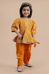 Hand embellish Peplum dhoti set